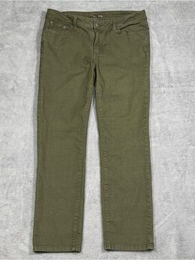 Prana Kayla Jeans Womens 12/31 Green Slim Stretch 5 Pocket Casual Pants Outdoor